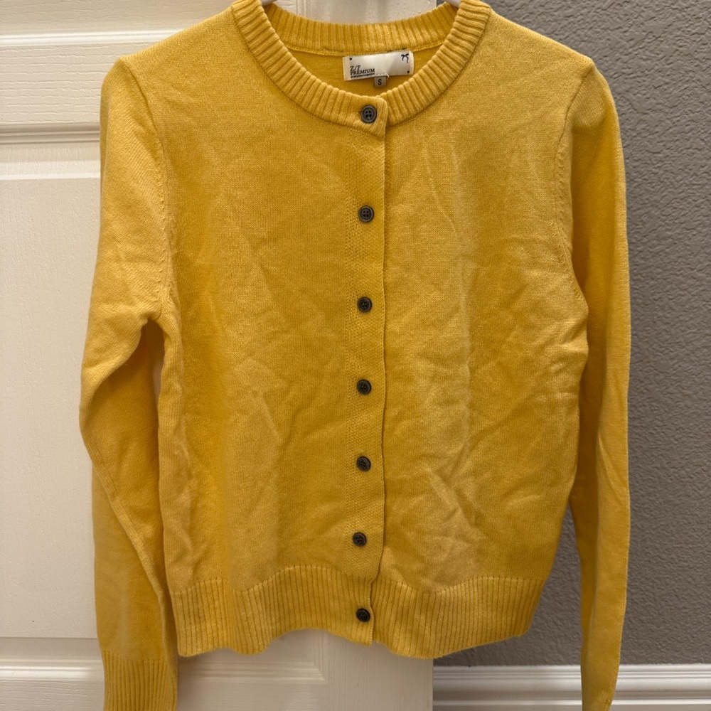 Yellow Button-Up Sweater